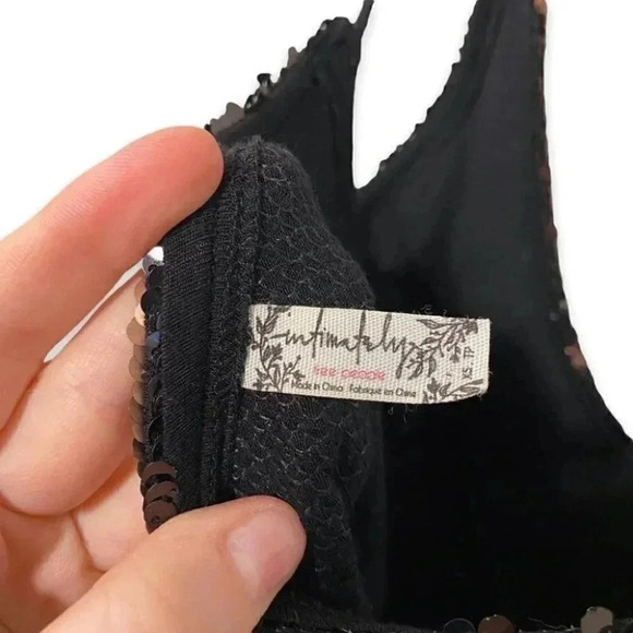 Free People Intimately Seeing Double Sequin Slip Dress Size XS Tall Petite - Picture 4 of 9